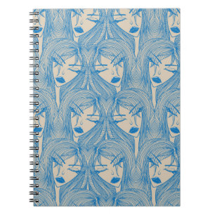 Cuaderno Glamoroso chica: elegante patrón sin costura.