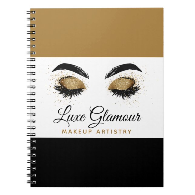 Cuaderno Glamoroso Ojo Lazas Cristales Artista Bar de Belle (Frente)