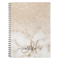 Glamoroso Oro Purpurina Blanco Marble Gradiente Om