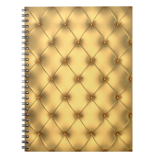 Cuaderno Glamour dorada: Lujosa decoración interior. (Frente)