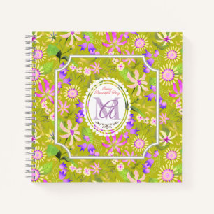 Cuaderno Glamour Floral Chic Verde