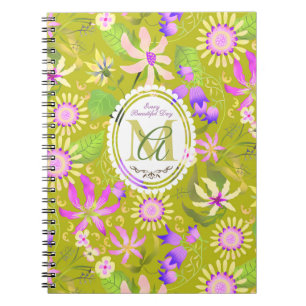 Cuaderno Glamour Floral Chic Verde