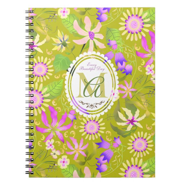 Cuaderno Glamour Floral Chic Verde (Frente)