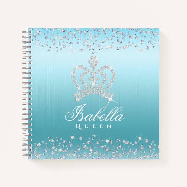 Cuaderno Glamour glamurosa corona azul (Anverso)