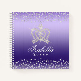 Cuaderno Glamour glamurosa corona morada