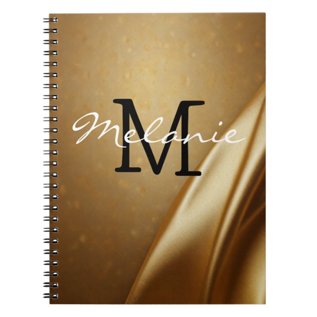 Cuaderno Glamuroso de Monograma en Espiral (Frente)