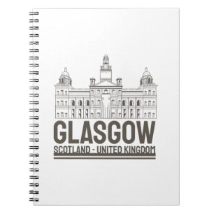 Cuaderno Glasgow Escocia Arquitectura Vintage DiseñoDeViaje