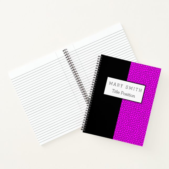 Cuaderno Glass negro de moda negro rosado (Interior)