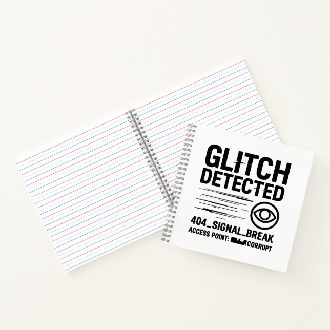 Cuaderno GLITCH DETECTADO - Transmisión de señal dañada (Interior)