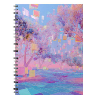 Cuaderno Glitchcore Pastel Dream Forest Notebook