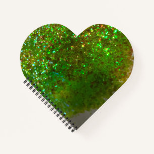 Cuaderno Glite glam verde purpurina portátil o Journal!