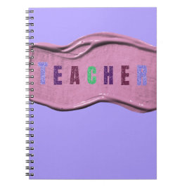 Cuaderno Glitter Teacher Colorful Letters