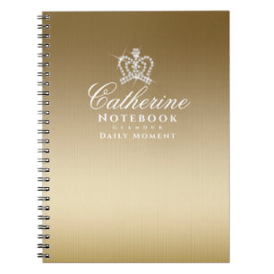 Cuaderno Glittering Crown Metallic Gold