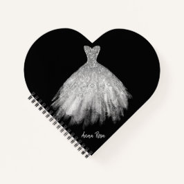 Cuaderno *~* Glittler Boda vestido Boda vestido corazón