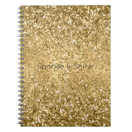 Cuaderno Glitzy Gold Glam Purpurina Sparkle