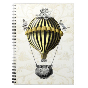 Cuaderno Globo barroco amarillo negro