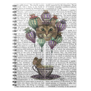Cuaderno Globo de aire caliente del gato Cheshire