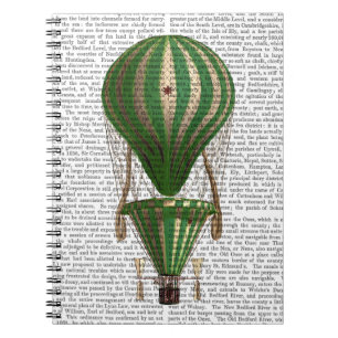 Cuaderno Globo de aire caliente en niveles Verde