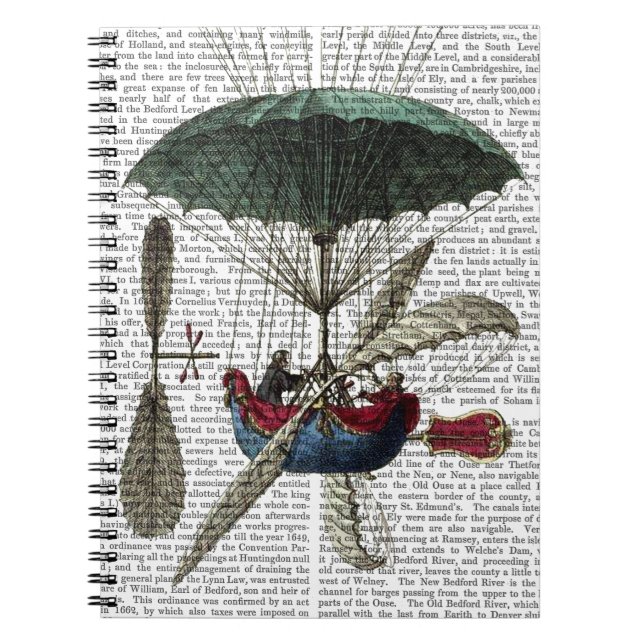 Cuaderno Globo de aire caliente Place Du Louvre (Frente)