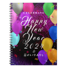 Cuaderno Globo de Año Nuevo feliz
