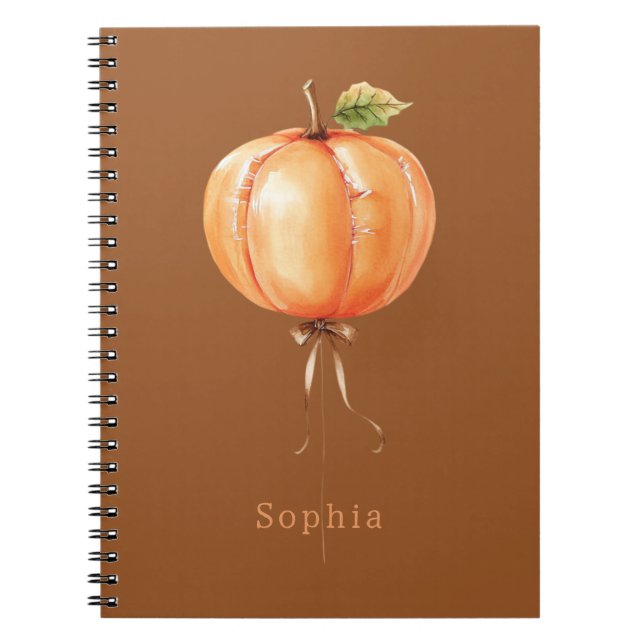 Cuaderno Globo de Calabaza Naranja (Frente)
