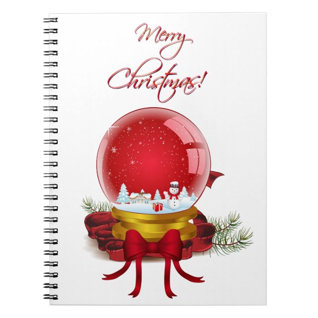 Cuaderno Globo de Nieve navidad (Frente)