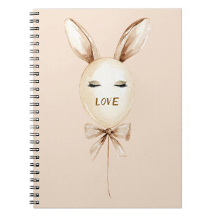 Cuaderno Globo de Ojos Brillantes de Conejo de Crema