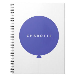 Cuaderno Globo moderno Royal Blue Fun Stylish Trending Na