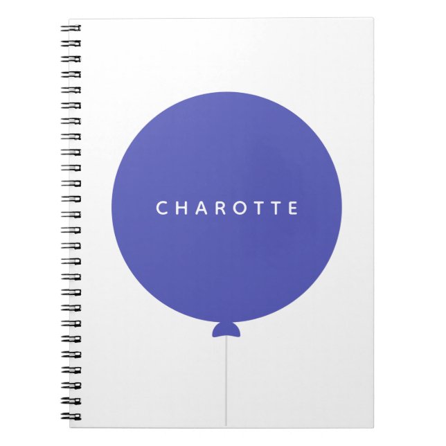 Cuaderno Globo moderno | Royal Blue Fun Stylish Trending Na (Frente)