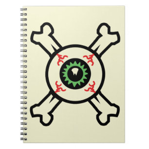 Cuaderno Globo ocular y huesos cruzados (fondos claros)