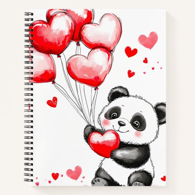 Cuaderno Globo Panda Amor en el Aire (Anverso)