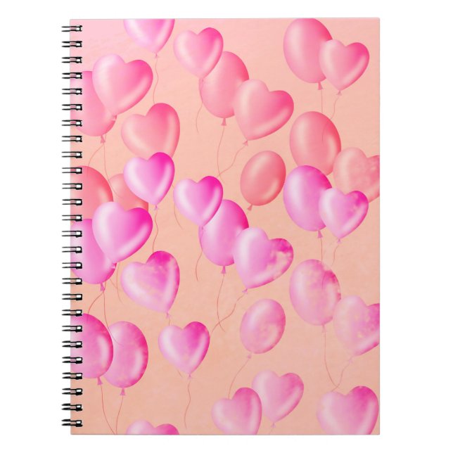 Cuaderno Globos azules Sereno cielo naranja  (Frente)