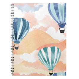 Cuaderno Globos de aire caliente | Acuarela Pastel
