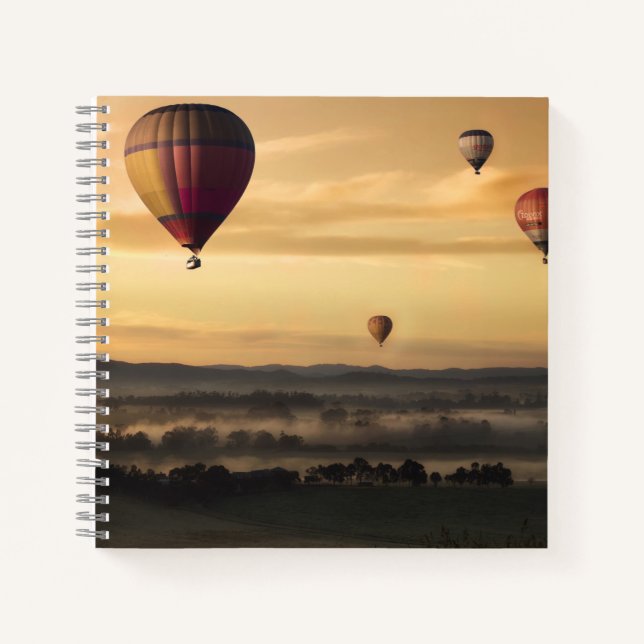Cuaderno Globos de aire caliente majestuosos (Anverso)