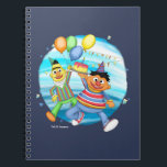 Cuaderno Globos de Bert y Ernie Birthday<br><div class="desc">¡Echa un vistazo a este ilustracion de Bert y Ernie con globos de cumpleaños coloridos!</div>