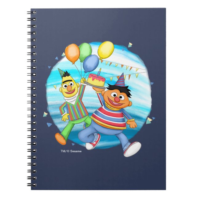 Cuaderno Globos de Bert y Ernie Birthday (Frente)