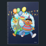 Cuaderno Globos de Bert y Ernie Birthday<br><div class="desc">¡Echa un vistazo a este ilustracion de Bert y Ernie con globos de cumpleaños coloridos!</div>