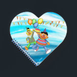 Cuaderno Globos de Bert y Ernie Birthday<br><div class="desc">¡Echa un vistazo a este ilustracion de Bert y Ernie con globos de cumpleaños coloridos!</div>