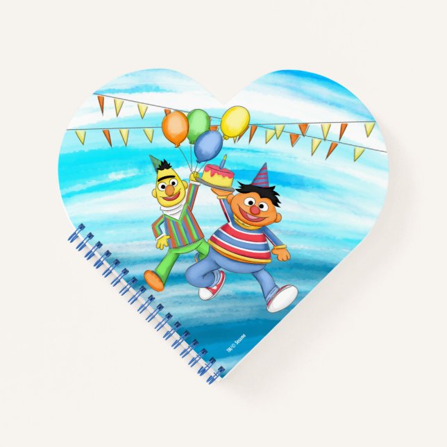 Cuaderno Globos de Bert y Ernie Birthday (Anverso)