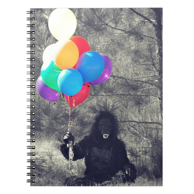 Cuaderno globos de cumpleaños simio (Frente)