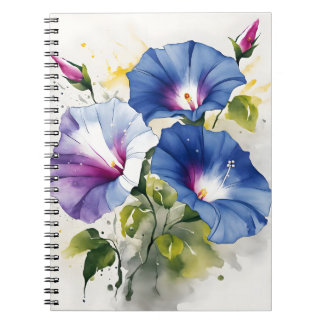 Cuaderno Gloria de la mañana - Flores de acuarela