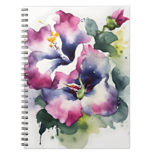 Cuaderno Gloxinia - Flores de acuarela