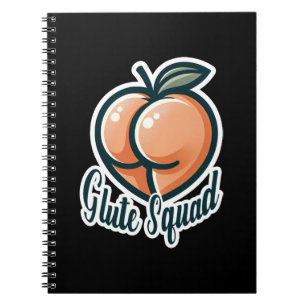 Cuaderno Glute Squad Glúteos Melocotón Trasero Gimnasio Fit