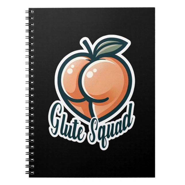 Cuaderno Glúteos Squad Glúteos Nalgas Rosa Gimnasio Fitness (Frente)
