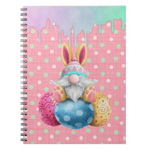 Cuaderno Gnome de Pascua Polkadot Huevos Gigantes