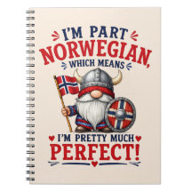 Gnome divertido vikingo/noruego, "Soy parte norueg