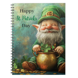 Cuaderno Gnome Leprechaun y Pot of Gold St.