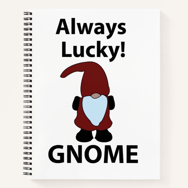Cuaderno Gnome siempre afortunado Gnome (Anverso)