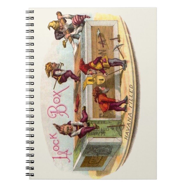 Cuaderno Gnomes de caja de puros de época (Frente)