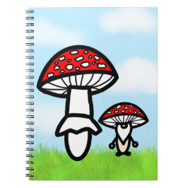 Cuaderno Gnomo de hongo con hongo